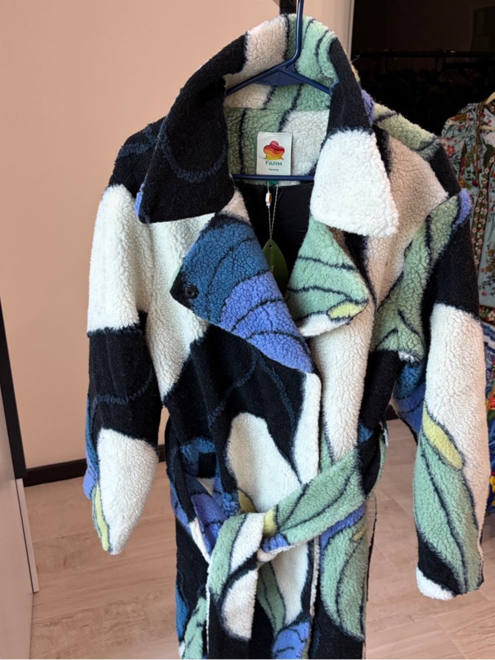 Farm Rio: Lovely Anthurium Fleece Coat - Picture 5 of 12